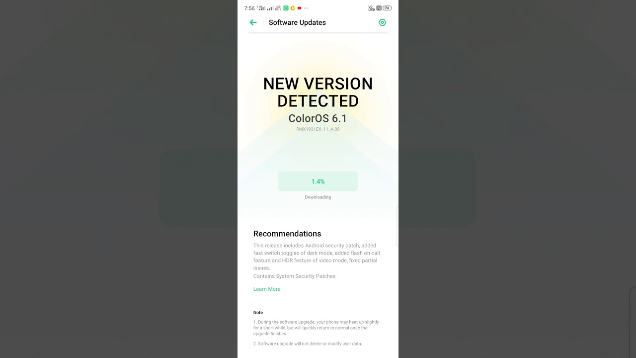 New update is come on realme x2 pro