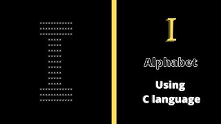 Alphabet I in pattern using for loop in C language.| Star pattern programs | Harsh Monitor