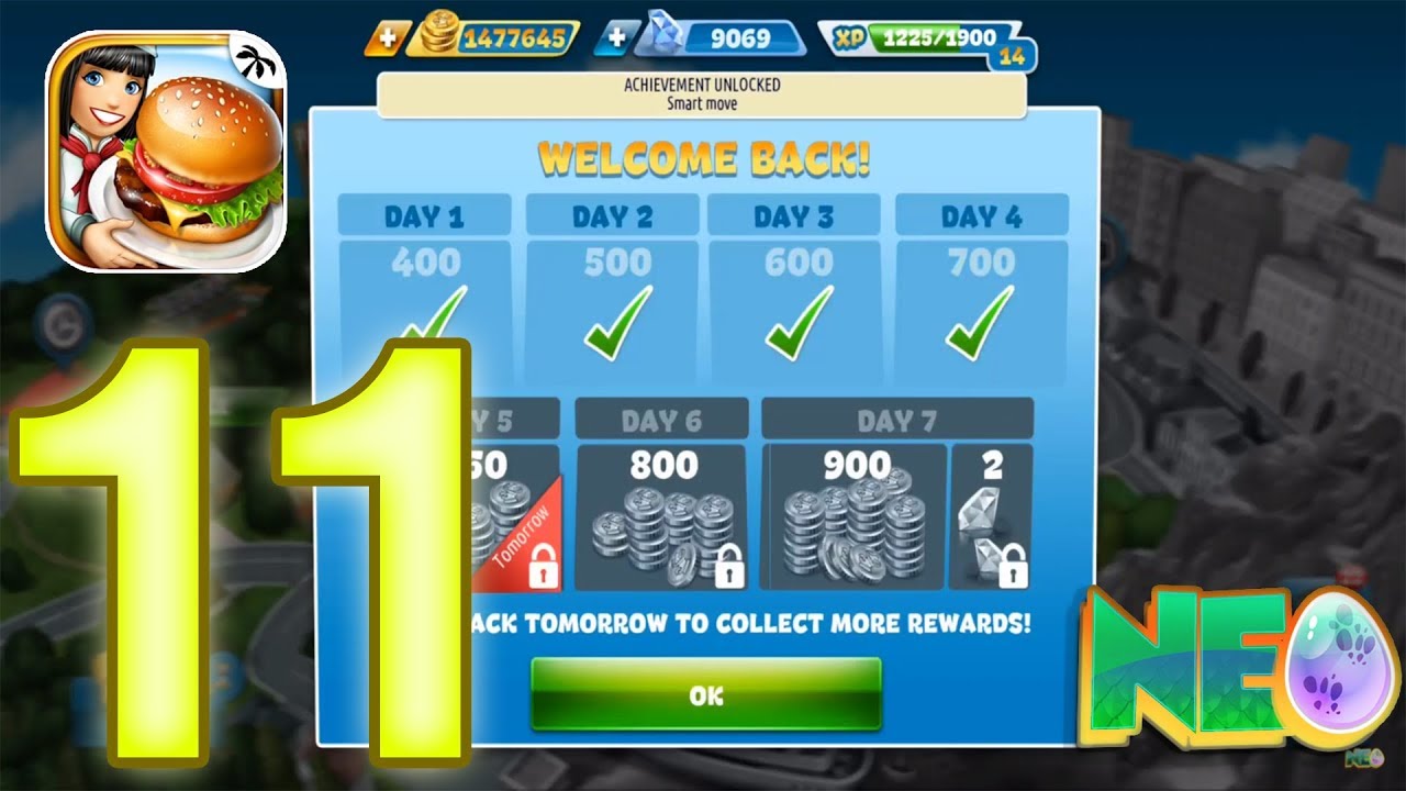 Cooking Fever: Gameplay Walkthrough Part 11 - Sports Bar Level 11-15