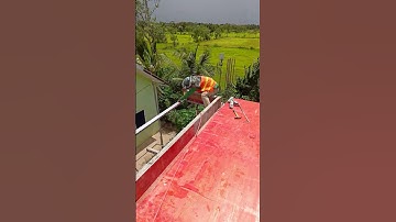 Install formwork for First Slab and Beam for first floor #Pouring #formwork #home #siteoffice