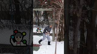 🤹🏻 When Juggling Clubs Turn Into Devil Sticks #2 🤹🏻 Juggling in the Snow ❄️