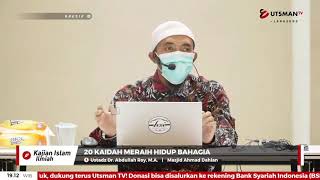 LIVE 20 Kaidah Cara Meraih Hidup Bahagia - Ust. Dr. Abdullah Roy, M.A.