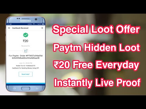 Paytm Hidden Upi Offer || ₹20 Instantly Everyday || Spical Loot For All || Live Proof || Tech Earn techo de cristal