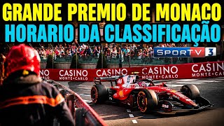 F1 2026 - GP DE MONACO - CLASSIFICAÇÃO - HORARIO DA TRANSMISSÃO NO SPORTV3 E F1TV PRO 
