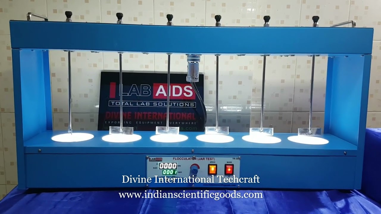 Jar Tester or Flocculator manufactured by Divine International Techcraft, New Delhi, India