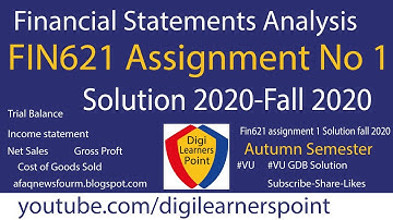 FIN621 Assignment No 1 Solution 2020-VU Fall 2020-Digilearnerspoint