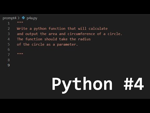 Solving Python Prompts #4 | Area & Circumference of a Circle