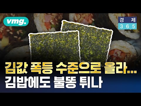 김값 폭등 수준으로 올라…김밥에도 불통 튀나 / 비디오머그
