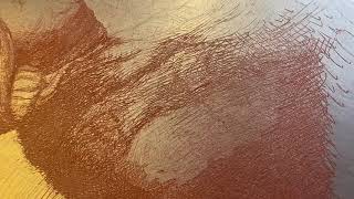 Zinc plate timed biting etching (Rembrandt study)