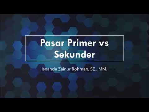 Video: Apa yang dimaksud dengan area pasar primer?