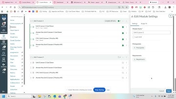 Canvas Modules - How to set up locked assignments
