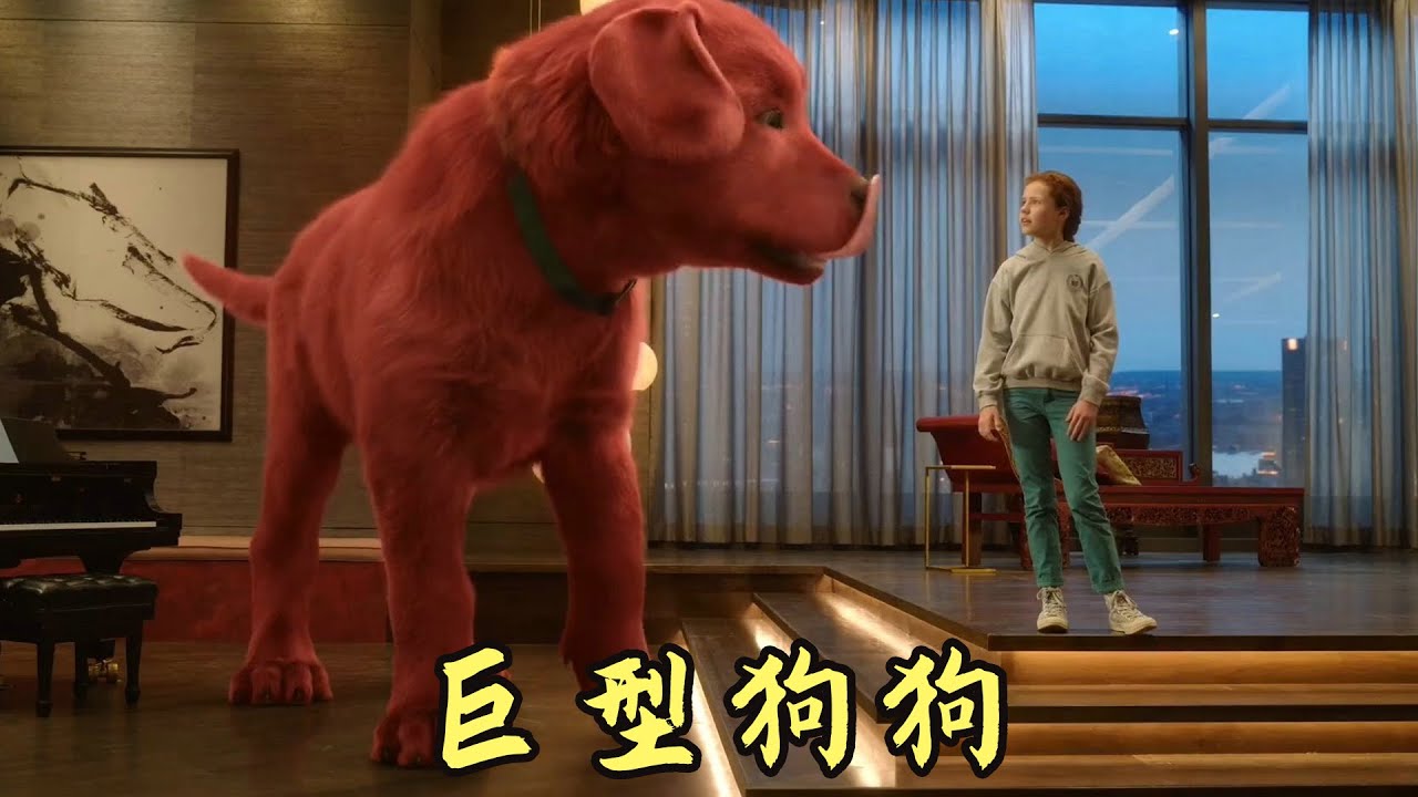 女孩领回一只小红狗，狗子长到比人都要高，最新奇幻电影