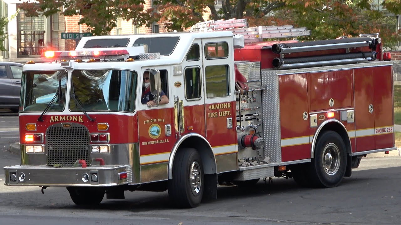 Engine 85 Rescue85 Armonk FD Ambulance 51B1, Rescue 85, & Engine 288 Responding - YouTube