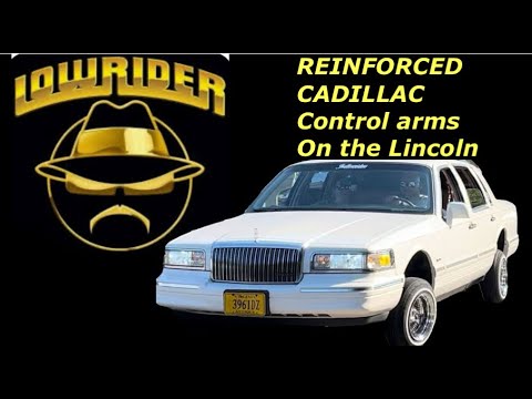 CUSTOM  LOWRIDER CADILLAC REINFORCED FRONT CONTROL ARMS ON A LOWRIDER LINCOLN WITH HYDRAULICS SETUP