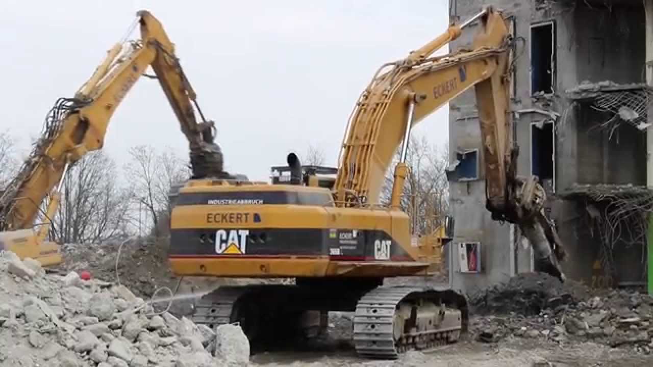 Eckert Abbruch mit CAT 365B und Komatsu PC450 / PC350