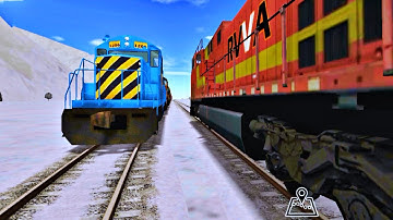 TWO TRAIN CROSSING NEAR REDMOUNTON | TRAIN AND RAILYARD SIMULATOR | MOST REALISTIC TRAIN SIM ANDROID