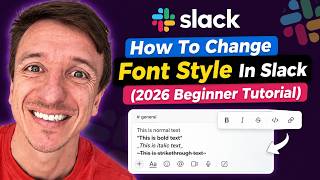 How To Change Font Style In Slack (2026 Beginner Tutorial) screenshot 1