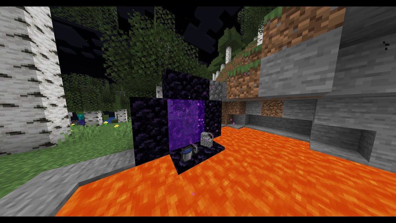 How to build a nether portal like speedrunners in Minecraft EASY - YouTube