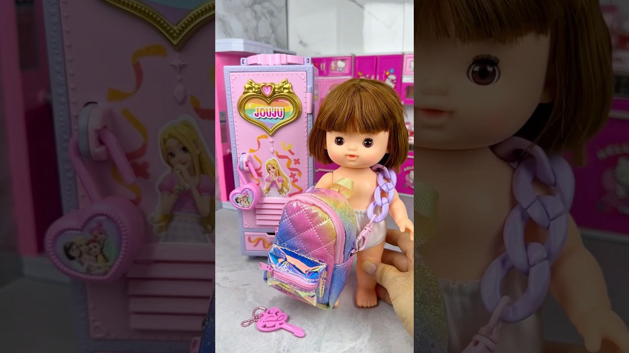 Satisfying With Unboxing Barbie Locker Set Toys, ASMR Video 