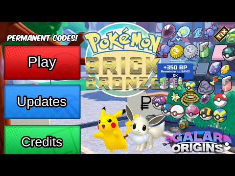 ALL PERMANENT WORKING CODES IN GALAR ORIGINS | Pokémon Brick Bronze