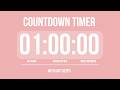 1 HOUR COUNTDOWN TIMER ⏳ WITH SOFT ALARMS 🌸