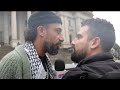 Reporter threatened by propalestinian activists directly in front of police