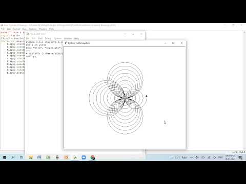 how to make a flower in python II easy II coding challenge