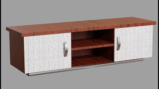 Tv Table in blender | 3d furniture modelling