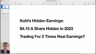 Famous Kohl's Hidden Earnings: $4.15 Per Share Hidden From Net Income In 2023 Wealth