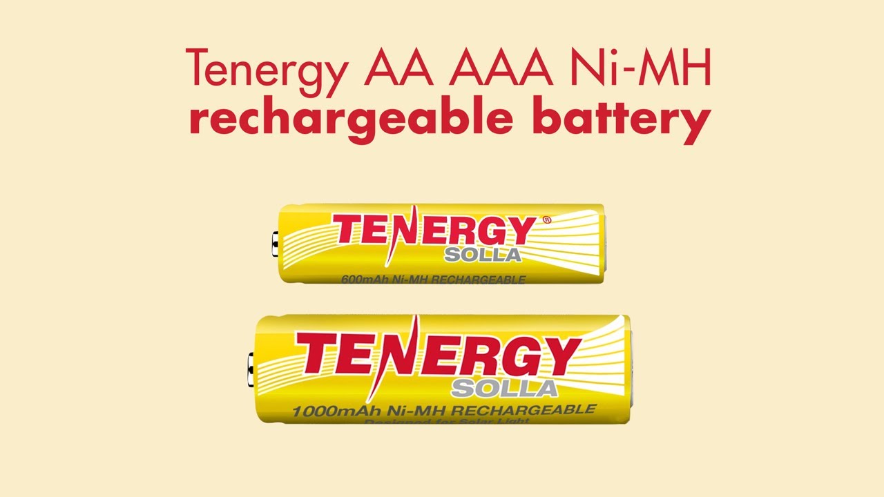 Tenergy AA AAA Ni-MH Rechargeable Battery for Solar Garden Lights