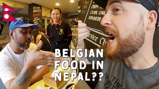 NEPALI tries BELGIAN food in Pokhara, Nepal 🇳🇵