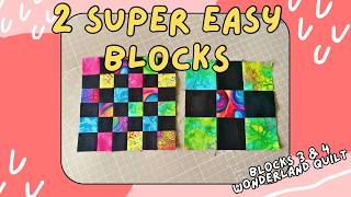 Easy Beginner Patchwork Quilt Blocks | nine patch and checkerboard