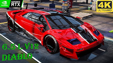 NFS HEAT | LAMBORGHINI DIABLO SV 1995 CUSTOMIZATION AND GAMEPLAY | ULTRA GRAPHICS 4K 60FPS