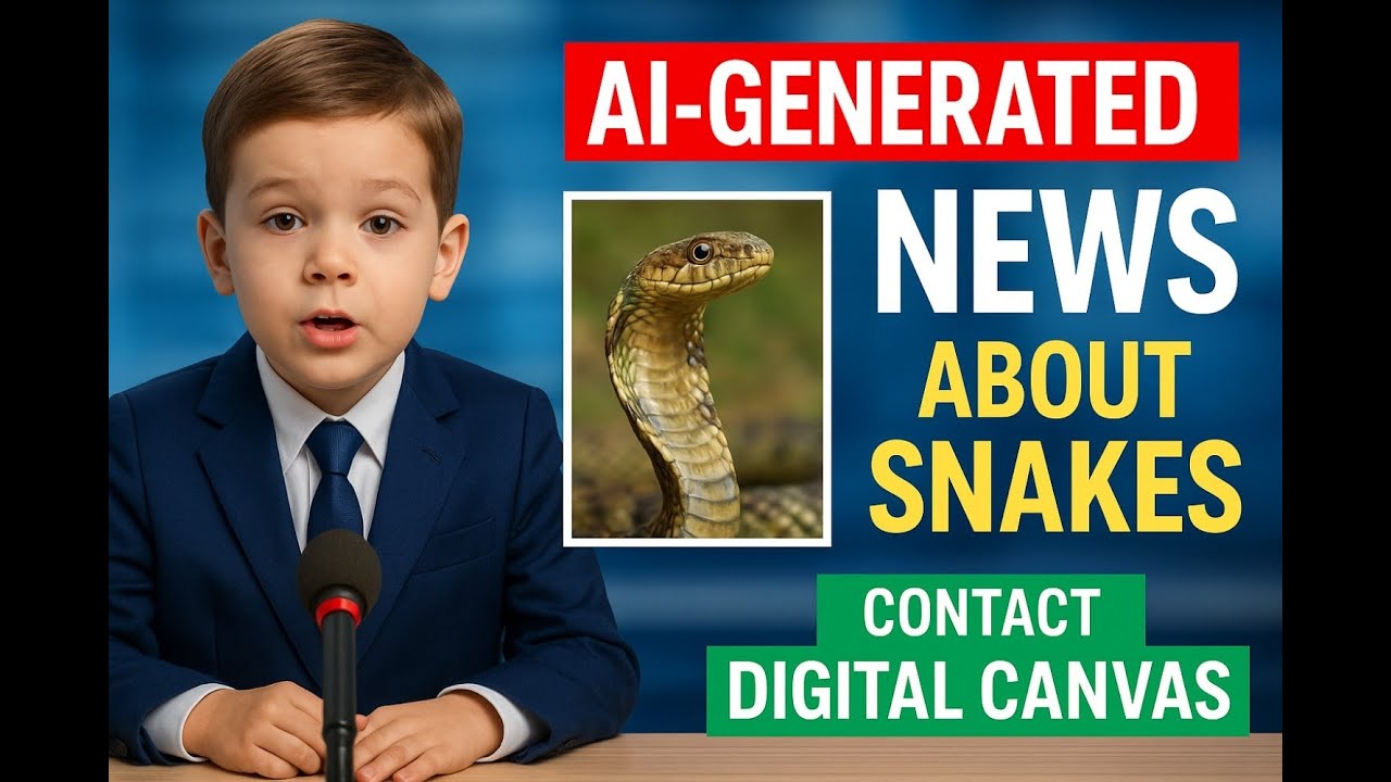 “AI Child Anchor Explains Snake Awareness | AI-Generated News by Digital Canvas”