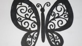 butterfly draw easy swirls