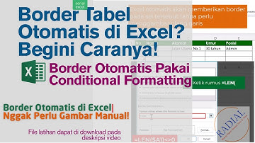 Cara Buat Tabel Otomatis di Excel (Border Otomatis)