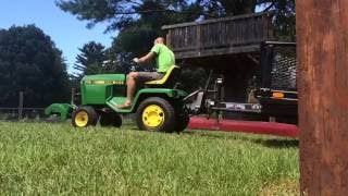 Hauling a Texas Bragg with my John Deere 318