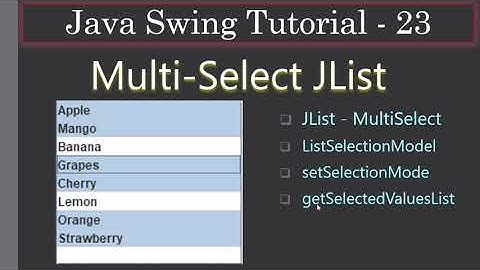Multi Select JList | Java Swing Tutorial #23