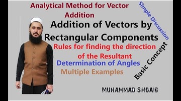 Addition of Vectors by Rectangular Components  |Lec#07 |Class11 |Vectors & Equilibrium