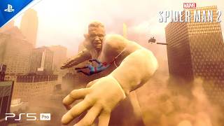 Spider-Man 2 PS5 - Sandman Boss Fight w/ Brand New Day Suit | Ray Tracing Gameplay [4K 60FPS] screenshot 2