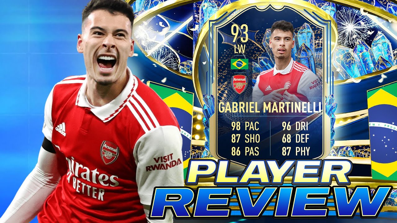 🔥93 TEAM OF THE SEASON GABRIEL MARTINELLI PLAYER REVIEW - FIFA 23 ULTIMATE TEAM