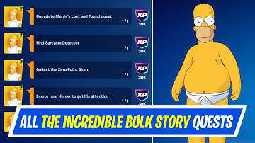 Fortnite Complete The Incredible Bulk Quests - How to EASILY Complete Simpsons Story Quests