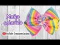 Video 195 Cómo hacer un Moño colorido