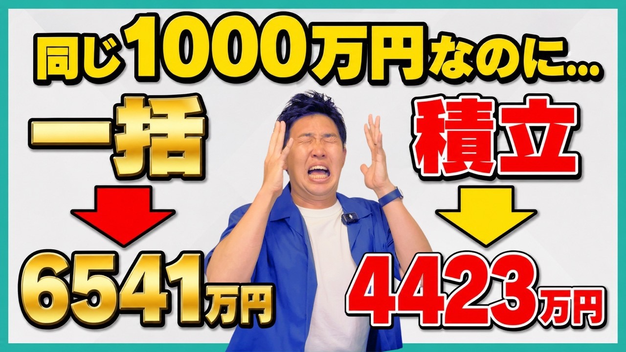 【それでも一括は辞めとけ】一括投資と積立投資で資産の増え方がヤバい！50代60代はどっちが良いのか実際のデータを3つの分析手法で解明！老後資産で本当に大切な考え方も合わせて紹介！