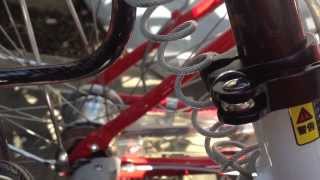 ミニベロ ドッペルギャンガー214 サドル盗難防止 100均ワイヤーダイヤルロック（再）