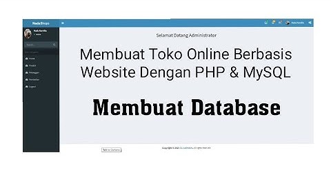 Membuat Toko Online Berbasis Website Dengan PHP & MySQL -  Part 2 Membuat Database