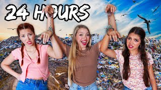 HANDCUFFED to my sisters for 24 HOURS! | Triple Charm