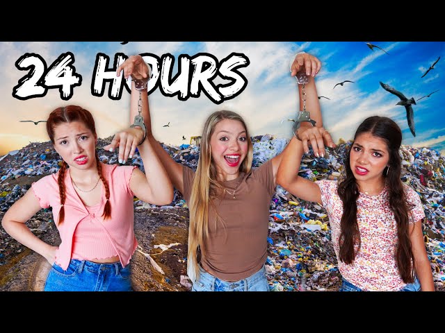 HANDCUFFED to my sisters for 24 HOURS! | Triple Charm class=