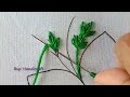 Flower Embroidery ! Very Pretty Amazing 3 Stitches Flower Hand Embroidery  Designs Tutorial