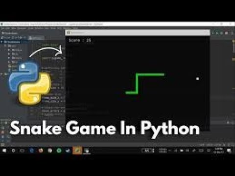How to program a snake game in python IDLE - YouTube